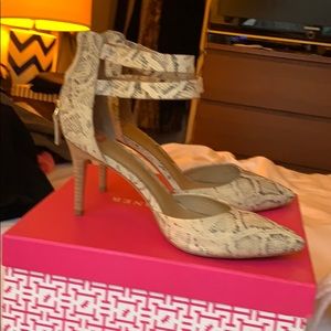 Elaine Turner python style heels